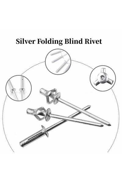 Choice 4.8x25mm 50pcs Silver Folding Blind Rivet Aluminium Alloy Rivet Fold Type 3.2mm 4.0mm 4.8mm Soft Or