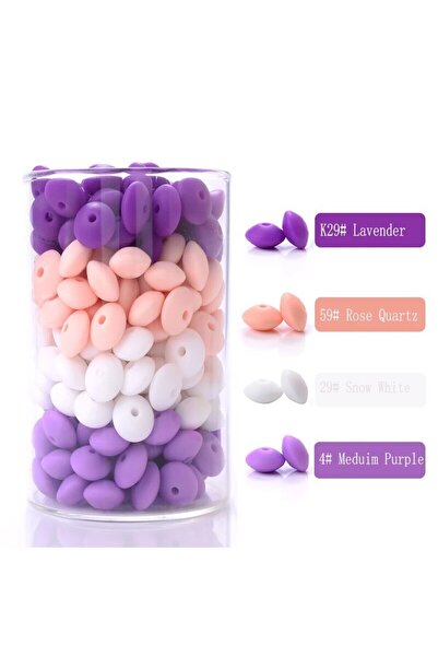 Choice Style 6 50Pcs/Lot 12mm Silicone Spacer Beads for DIY Charms Newborn Nursing Accessories Necklace Pac