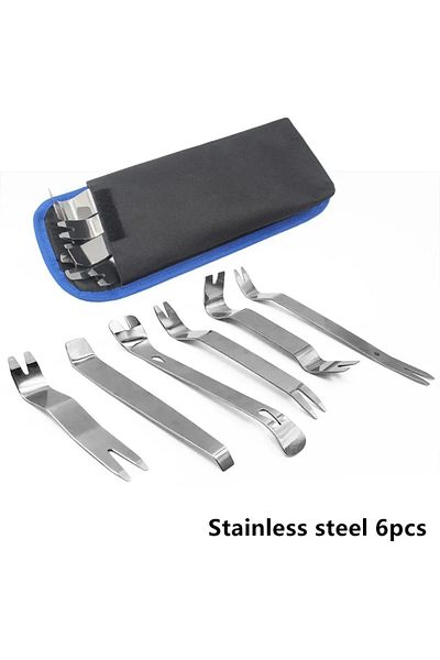 Choice Blue bag 6pcs 6pcs Kit Car Inner Removal Tool Auto Car Radio By Clip Panel Trim Dash Audio Removal I