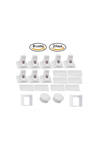 Choice 8 Locks 2 Keys Magnetic Child Safety Lock Limiter Children Protection Baby Safety Lock Invisible Loc
