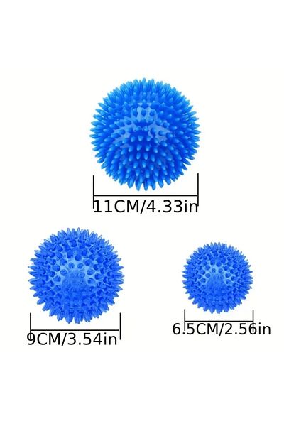 Choice M Blue 1pc Squeaking Dog Chew Ball, Rubber Teeth Cleaning Toy For Interactive Playtime