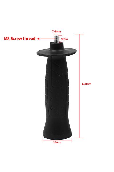 Vibra Tite M8 1Pc Angle Grinder Side Handle Plasic & Metal 8mm/10mm Thread Dia 113mm 134mm User-friendly Design