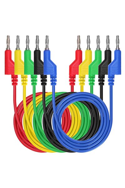 Choice1 Type 2 5pcs Alligator Clips Electrical Test Leads Dual Ended Crocodil...