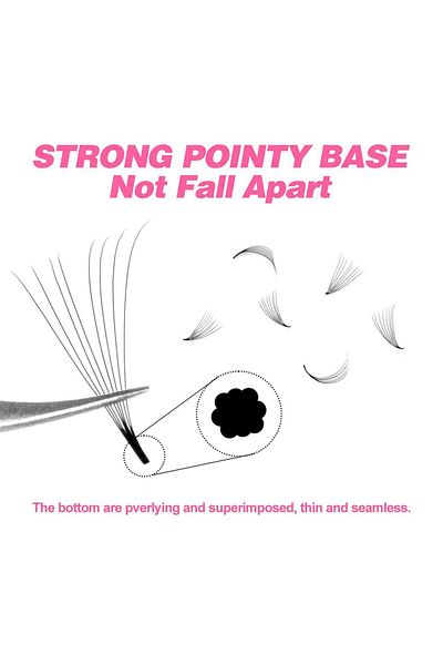 Choice 11mm 0.03mm D 40d Tdance 30d/40d Loose Fans Pointy Base Volume Lashes Professional Medium Stem Sharp