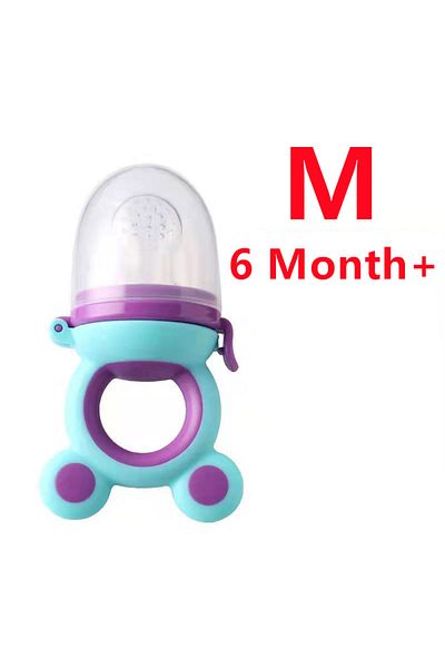 Choice TD1208C-M عضاضة أطفال، حلمة طعام فواكه، لحديثي الولادة، عضاضات سيليكون، عبوة قضمة طعام طازج