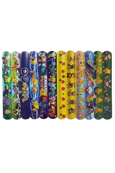 Choice 12PCS Pokemon Cute Pikachu Bracelet Wristbands A Aariety Of Anime Doll Characters Children Pat Circl