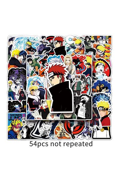 Choice 54pcs 54PCS Naruto Cartoon Graffiti Suitcase Car Scooter Mobile Phone Case Waterproof Decorative Sti
