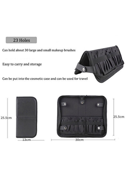 Choice حقيبة تخزين فرش المكياج المحمولة ذات الـ 23 فتحة، بسعة كبيرة، قلم حواج...