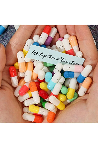 Choice 100 قطعة من كبسولات الرسائل، 50/100 قطعة من رسائل الحب، حبوب ملونة مع ...