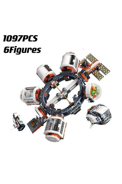 Choice NO BOX 1096PCS 2025 new products urban modular creative space station educational building blocks to