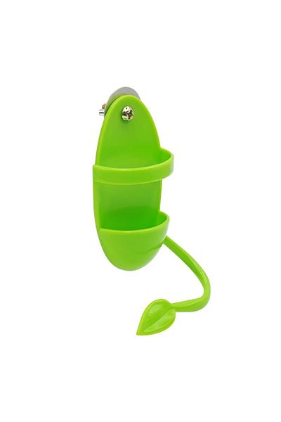 Choice Green Pet Parrot Feeder Hanging Cage Fruit Vegetable Container Feeding Cup Cuttlebone Stand Holder C