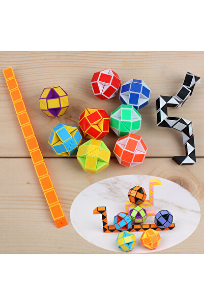 Choice 6 قطع ألوان عشوائية، 1/3/6 قطع/مجموعة، لعبة ثعبان سحرية قابلة للطي، مس...