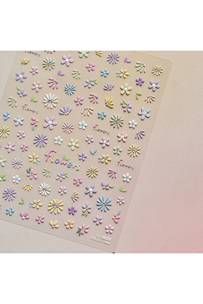 Choice 1 قطعة to3828 1 قطعة 5D ملصقات أظافر يابانية رائعة على شكل زهرة ملونة من الماكارون