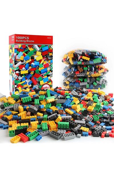 Choice NO BOX 1000 PCS 1000 DIY creative building blocks bulk set Urban Classic building blocks Assembled b