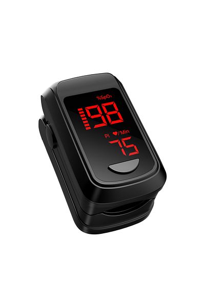 Choice black HealthTree Bluetooth Fingertip Pulse Oximeter APP Control Blood Oxygen Saturation Monitor PI P