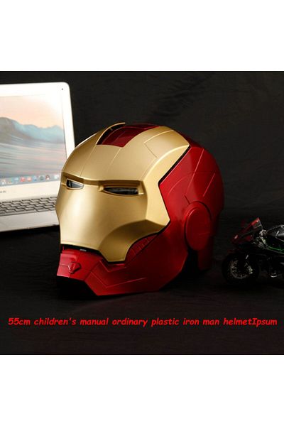 Choice 55cm Iron Man Helmet 2025 Hot Marvel Avengers Iron Man Helmet Adult Kids Model Cosplay 1:1 Light Led