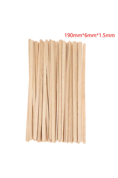 JETTING 19M 50 قطعة من أعواد تحريك القهوة الخشبية للاستخدام مرة واحدة للمشروب...