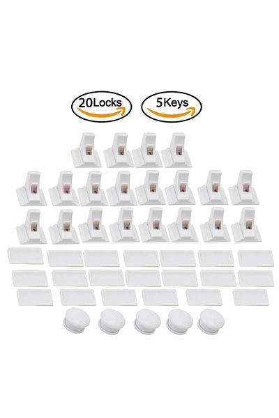 Choice 20 locks 5 key Magnetic Child Lock Children Protection Baby Safety Lock Drawer Latch Cabinet Door Lo