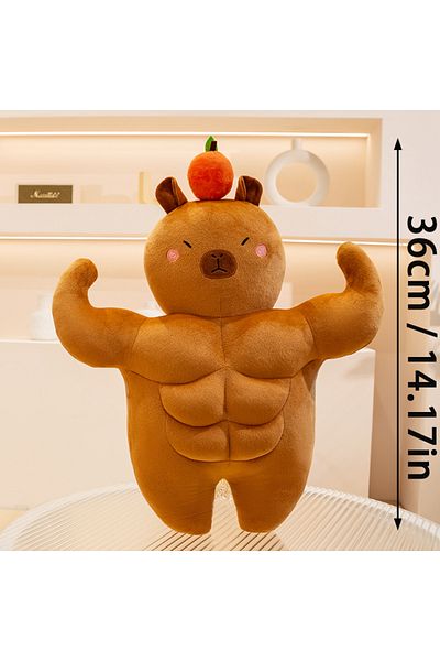 Choice 36cm Muscle Capybara Cute Muscle Capybara Plush Toy Fruit-headed Soft Stuffed Animal Pillow Chest Mu
