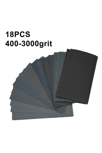 Choice 18pcs 18pcs/Set Sandpaper 400,600,800,1000,1200,1500,2000,2500,3000 Grit Sandpaper Wet / Dry Sandin