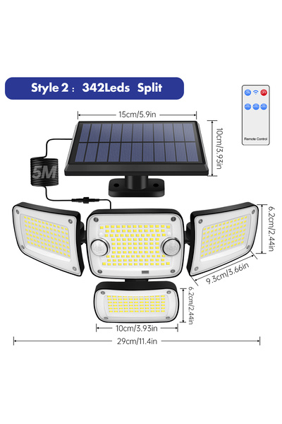 Choice5 342led separation Outdoor Solar Lights Solar Motion Sensor Lights 342...