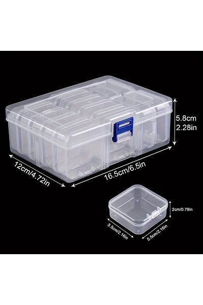 Choice 14G5.5H 14pcs in 1 Set Beaded Storage Box Nail Art Jewelry Earring Seed Beads Storage Bottle DIY Dia