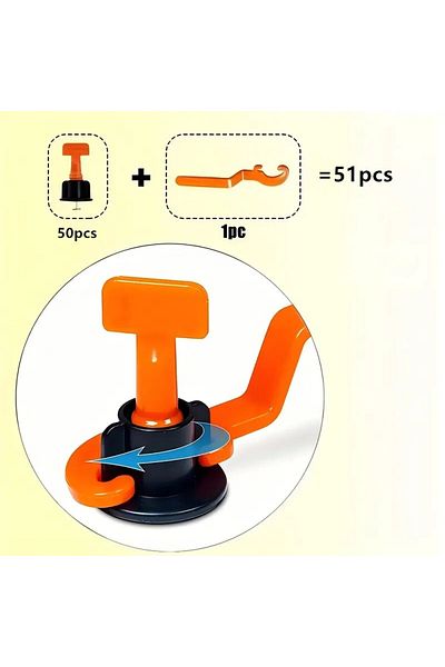 Choice 51PCs 151 Pieces, Polypropylene (Pp) Adjustable Ceramic Tile Spacer, with Positioning Cone and Posit