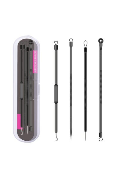 Choice 4PC-Silver 4 Professional Facial Blackhead Needle Set, Acne Whitehead ...