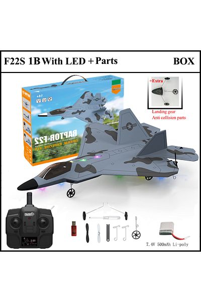 Choice LED Gyro 1B Parts 2024 New F22S 2.4G 4CH 3D6G RC Airplane Raptor F22 Warplane WLtoys A180 Upgrade Ve