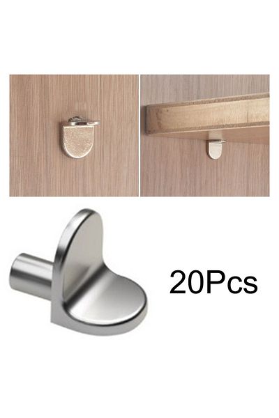 Choice 20pcs 5mm L - Shaped Shelf Support Studs: Fix Wooden/Glass Boards in Cabinets, Ideal Furniture Br...