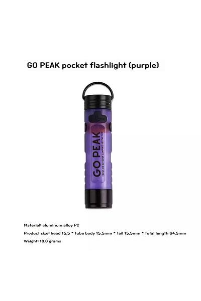 Choice Dark night purple Gopeak Pocket Mini Flashlight Outdoor Key Clip Cap Ambient Led Long Endurance Disa