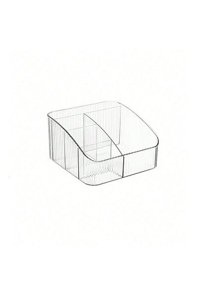 Choice Clear Desktop Five Grid Storage Box, Transparent Trapezoidal Acrylic Dressing Table, Household Lipst