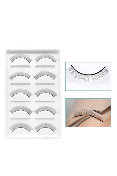 Choice1 8mm 0.10mm C Wholesale Low Price Lash Mannequin Head Practice Kit with 5 Pairs Pratice Strip Lashes