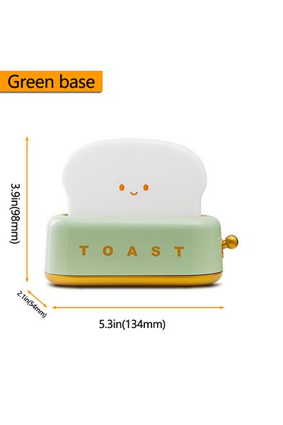 Choice Green Base Bread Toast Table Light Toaster Nightlight Creative Usb Rechargeable Led Lamp Decor Holid