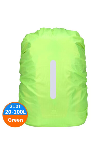 Choice حقيبة ظهر عاكسة جديدة مقاومة للماء ومضادة للمطر، خضراء فلورية، سعة 100...