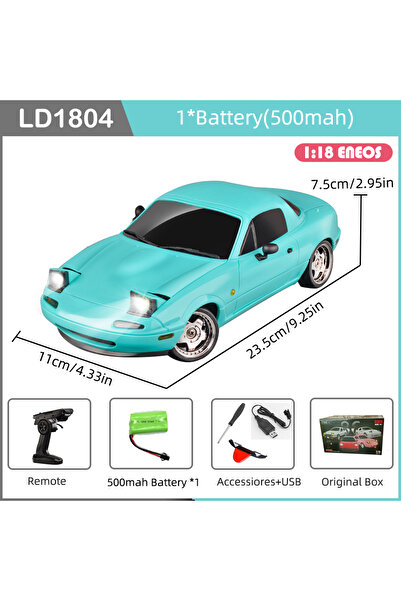 Choice LD1804-B-1B500-OB LDRC LD1804 سيارة دريفت تعمل بالتحكم عن بعد بمقياس 1...