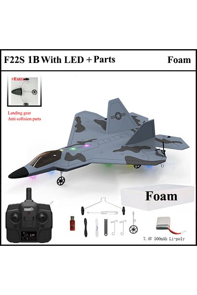 Choice LED Gyro 1B Parts 2024 New F22S 2.4G 4CH 3D6G RC Airplane Raptor F22 Warplane WLtoys A180 Upgrade Ve