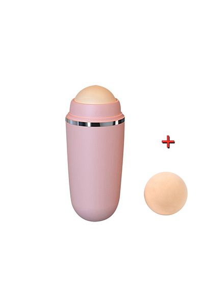 Choice pink 3 2 in1 Oil Absorbing Roller Natural Volcanic Stone Face Massage Body Stick Makeup Skin Care To