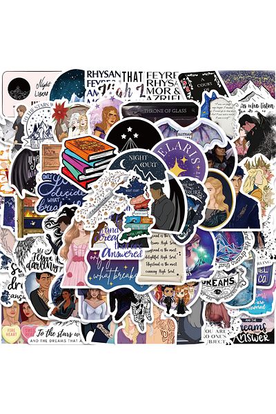 Choice 50PCS 60PCS New Popular Cartoon Acotar Sticker Pack Skateboard Guitar Decoration DIY Laptop Waterpro