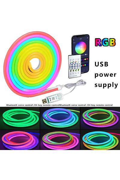 Choice 2m RGB 5V neon strip lamp, RGBIC Bluetooth neon Led strip lamp, 2M, 2M 3M 5M LED flexible strip lamp