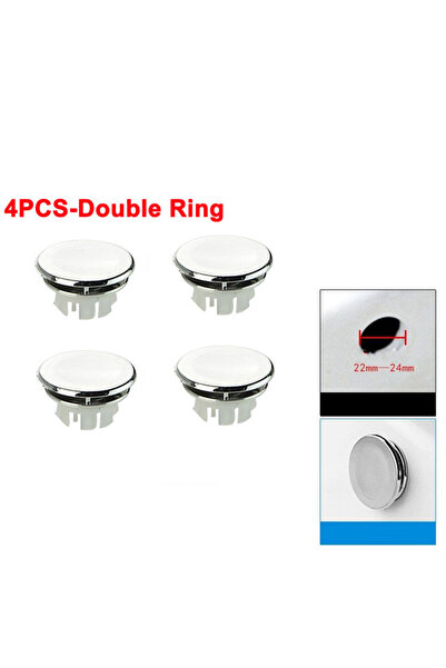 choice2 4PCS-Double Ring 4Pcs Kitchen Bathroom Basin Circular Overflow Drain ...