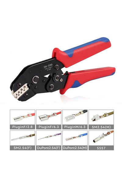 Choice SN-58B Crimping Tool Set For Dupont JST Terminals No/Pre Insulated Ferrules Butt Connectors Solar &