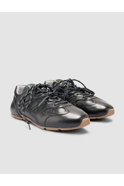 Cabani 100% Genuine Leather Black Women's Sneakers