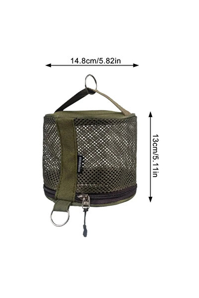 Choice حقيبة تخزين ورقية خضراء للتخييم في الهواء الطلق مع خطاف وحامل مناديل م...