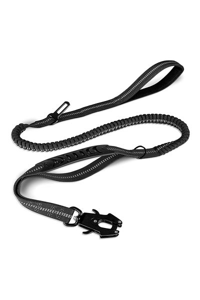 Choice Black Heavy Duty Tactical Bungee Dog Leash No Pull Dog Leash Reflective Shock Absorbing Pet Leashes