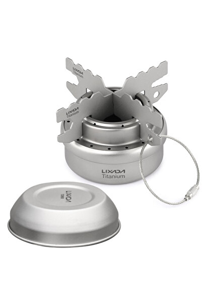 Choice موقد كحول صغير من التيتانيوم من سيلفر ليكسادا، محمول للتخييم في الهواء...