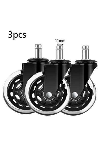 Choice عجلات بديلة لكرسي المكتب مقاس 3 بوصات (3 قطع)، عجلات متينة مقاس 3 بوصا...
