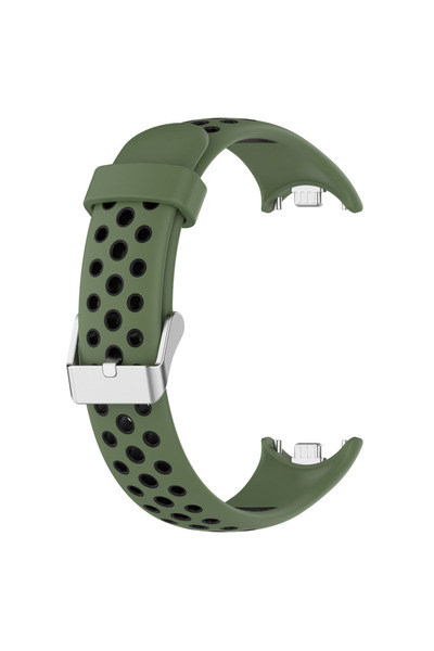 Choice حزام ساعة سيليكون أسود أخضر عسكري مقاس 14 مم لساعة Band 9 8، حزام ساعة...