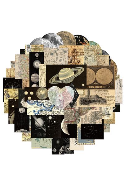 Choice 50PCS ALL 50PCS Planet Series Scrapbook Stickers DIY Diary Laptop Luggage Skateboard Graffiti Decal