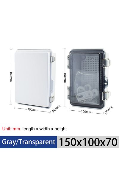 Choice Gray 150x100x70 IP67 Waterproof Transparent Cover Enclosure Juction Box ABS Plastic Outdoor power di